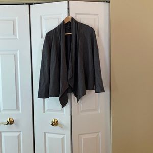 Talbots gray cascading cardigan